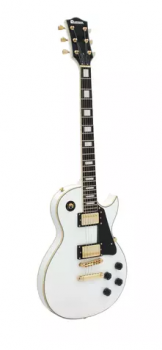 DIMAVERY LP-520 E-Guitar, white/gold